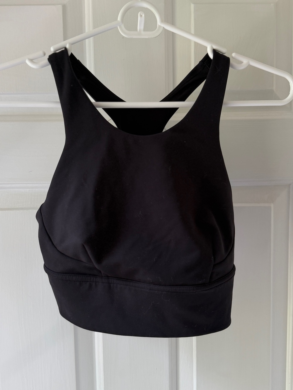 Lululemon Wunder Train Longline Bra Women's Medium Support Sz 6 Black